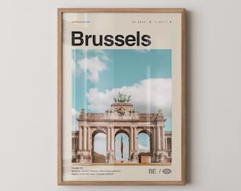 ブリュッセルのプリント、ブリュッセルの壁画、ブリュッセルのポスター、ブリュッセルの写真、ブリュッセルの壁の装飾、ベルギー、ブリュッセル、ブリュッセル、ヨーロッパ