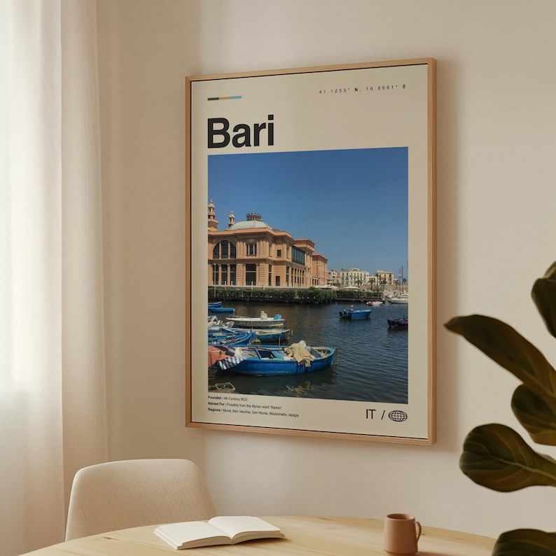 Bari Print Black and White, Bari Wall Art, Bari Poster, Bari Photo ...