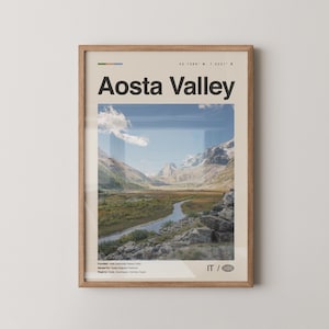 Aosta Valley Print Black and White, Aosta Valley Wall Art, Aosta Valley Poster, Aosta Valley Photo, Aosta Valley Décor, Aosta Valley Map