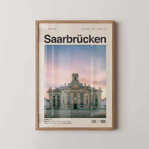 Saarbrucken Print, Saarbrücken Wall Art, Saarbrücken Poster, Saarbrücken Photo, Saarbrücken Wall Décor, Saarbrücken Map