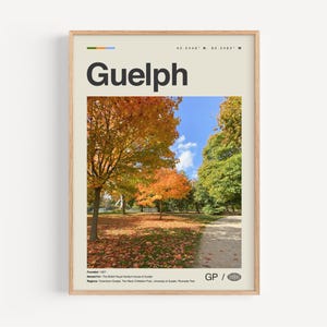 Guelph Print Schwarzweiß, Guelph Wandkunst, Guelph Poster, Guelph Foto, Guelph Wanddekor, Guelph Karte, Ontario, Kanada