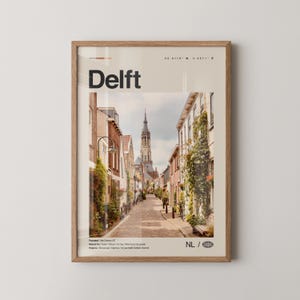 Delft Print, Delft Wall Art, Delft Poster, Delft Photo, Delft Wall Décor, Delft Map, Netherlands