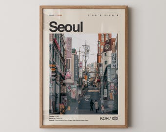 Seoul Print South Korea, Seoul Wall Art, Seoul Poster, Seoul Photo, Seoul, N Seoul Tower, Palace, Bukchon Hanok Village