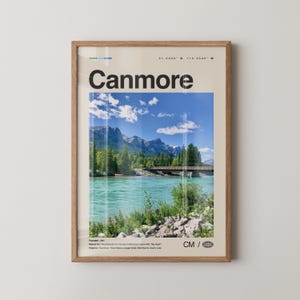 Canmore Print, Canmore Wall Art, Canmore Poster, Canmore Photo, Canmore Wall Décor, Canmore Map, Alberta, Canada