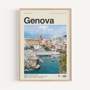 Genova Print Schwarzweiß, Genova Wandkunst, Genova Poster, Genova Foto, Genova Wanddekor, Genova Karte, Italien