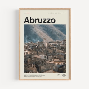 Abruzzen Poster Schwarzweiß Nr. 2, Abruzzen Wandkunst, Abruzzen Poster, Abruzzen Foto, Abruzzen Wanddekor, Abruzzen Karte, Italien