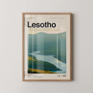 Lesotho Print, Lesotho Wall Art, Lesotho Poster, Lesotho Photo, Lesotho Wall Decor, Country Art Print, Maseru, Africa