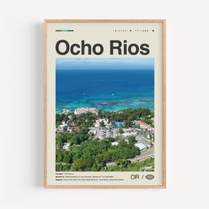 Ocho Rios Print Schwarzweiß, Ocho Rios Wandkunst, Ocho Rios Poster, Ocho Rios Foto, Ocho Rios Wanddekor, Ocho Rios Karte, Jamaika