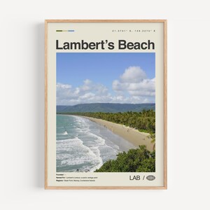 Lamberts Beach Print Schwarzweiß, Lamberts Beach Wandkunst, Lamberts Beach Poster, Lamberts Beach Foto, Dekor, Lamberts Beach Karte