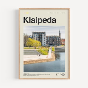 Klaipeda Poster Schwarzweiß, Klaipeda Wandkunst, Klaipeda Poster, Klaipeda Foto, Klaipeda Wanddekor, Klaipeda Karte, Litauen