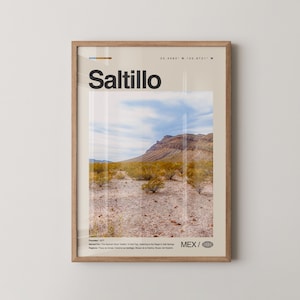 Saltillo Print Mexico, Saltillo Wall Art, Saltillo Poster, Saltillo Photo, Catedral de Santiago, Museo del Desierto, Alameda Zaragoza, Paseo
