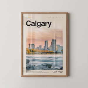 Impressão de Calgary nº 2, Arte de Parede de Calgary, Pôster de Calgary, Foto de Calgary, Decoração de Parede de Calgary, Alberta, Canadá, América do Norte