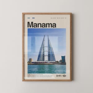 Manama print, Manama wall art, Manama poster, Manama photo, Bahrain National Museum, Al-Fateh Mosque, Manama Souq, Bahrain