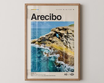 Arecibo Print No 1, Arecibo Wall Art, Arecibo Poster, Arecibo Photo, Arecibo Wall Decor, Arecibo Map, Puerto Rico