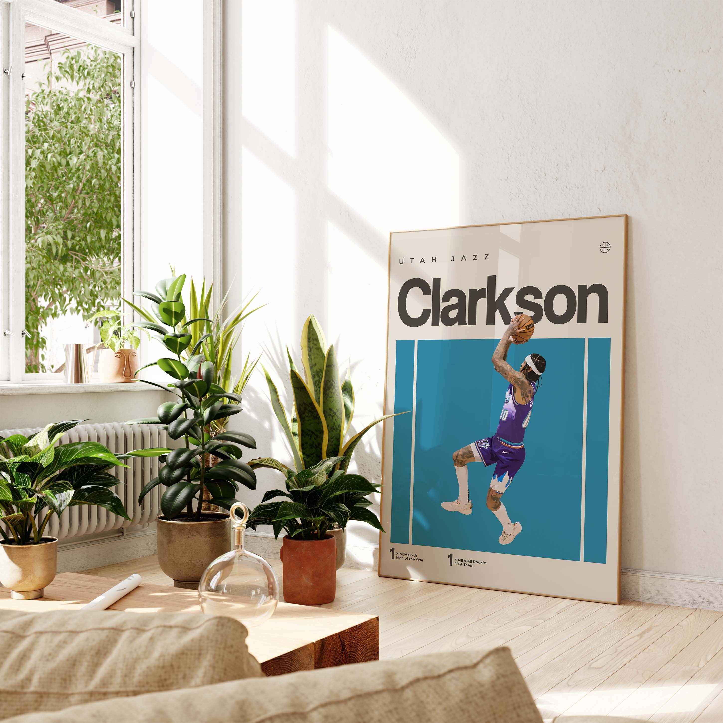 Clarkson  Nba pictures, Utah jazz, Sport poster design