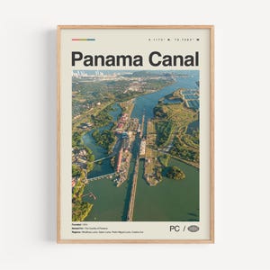Panamakanal Print Schwarzweiß, Panamakanal Wand Kunst, Panamakanal Poster Panamakanal Foto Panamakanal Dekor Panamakanal Karte Panama