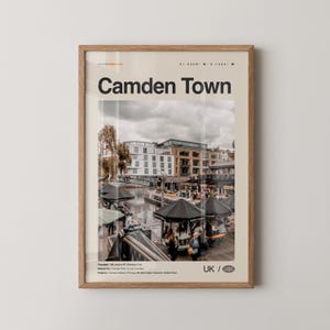 Camden Town Print England, Camden Town Wall Art, Camden Town Poster, Camden Town Photo, London Borough, Alternative & Vibran