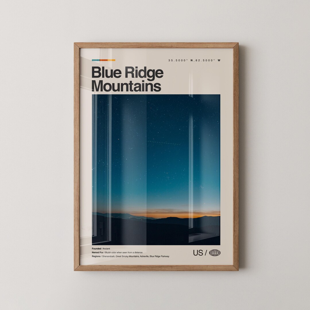 Graphics Blue Ridge Blue Ridge Mountains Print, Blue Ridge Mountains Wall Art, Blue Ridge ...