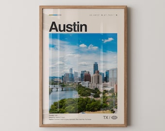 Austin Print, Austin Wall Art, Austin Poster, Austin Photo, Austin Wall Décor, Austin Map, Texas