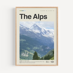 Die Alpen Poster Schwarzweiß, Die Alpen Wandbild, Die Alpen Poster, Die Alpen Foto, Die Alpen Wandbild, Die Alpen Karte, Europa