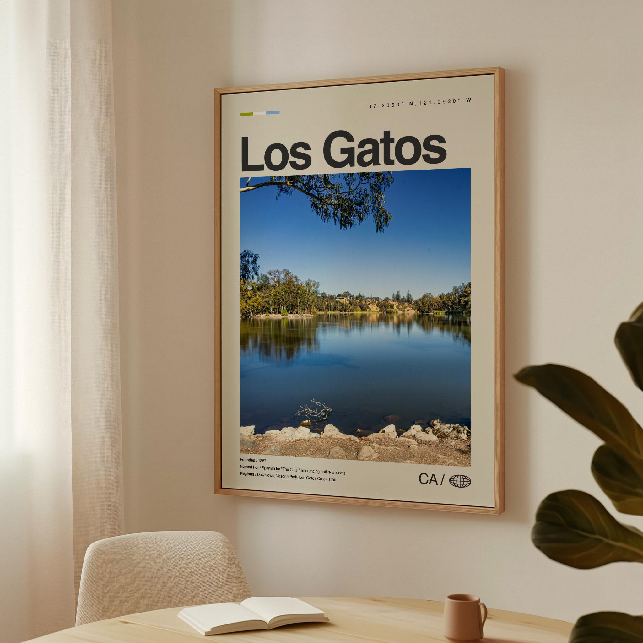 Los Gatos Print California, Los Gatos Wall Art, Los Gatos Poster