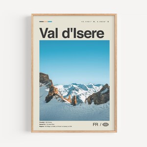 Val d'Isere Druck Schwarzweiß, Val d'Isere Wandkunst, Val d'Isere Poster, Val d'Isere Foto, Val d'Isere Dekoration, Val d'Isere Karte, Frankreich