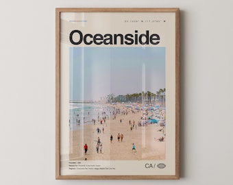 Oceanside Print California, Oceanside Wall Art, Oceanside Poster, Oceanside Photo, Oceanside Pier, Harbor Beach, Mission San Luis Rey