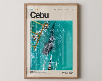 Cebu Print Philippines, Cebu Wall Art, Cebu Poster, Cebu Photo, Oslob, Cebu, Whale Shark Encounter, Tan-awan, Cebu’s Southern Coast