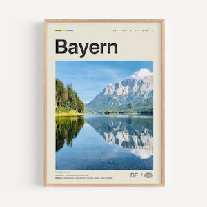 Bayern Print schwarz und weiß, Bayern Wandkunst, Bayern Poster, Bayern Foto, Bayern Wanddekoration, Bayern Karte, Deutschland