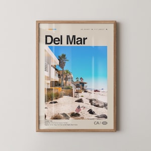 Del Mar Print California, Del Mar Wall Art, Del Mar Poster, Del Mar Photo, Del Mar Beach, Torrey Pines State Reserve, Del Mar Racetrack