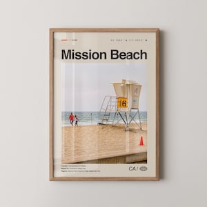 Mission Beach Print California, Mission Beach Wall Art, Mission Beach Poster, Mission Beach Photo, Belmont Park, Ocean Front Walk, South