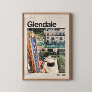 Glendale Print California, Glendale Wall Art, Glendale Poster, Glendale Photo, Brand Park, The Americana at Brand, Forest Lawn Memorial Park