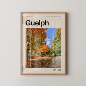 Guelph Print, Guelph Wall Art, Guelph Poster, Guelph Photo, Guelph Wall Décor, Guelph Map, Ontario, Canada