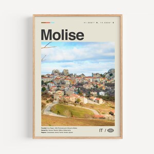 Molise Print Schwarz weiß, Molise Wandbild, Molise Wandbild, Molise Poster, Molise Karte, Frankreich