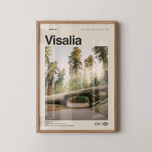 Visalia Print California, Visalia Wall Art, Visalia Poster, Visalia Photo, Sequoia National Park, Mooney Grove Park, Fox Theatre, Kaweah