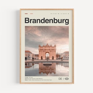 Brandenburg Poster schwarz weiß, Brandenburg Wandbild, Brandenburg Poster, Brandenburg Foto, Brandenburg Wanddeko, Brandenburg Karte