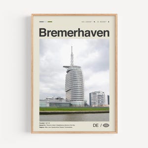 Bremerhaven Print Schwarz weiß, Bremerhaven Wand Kunst, Bremerhaven Poster, Bremerhaven Foto, Bremerhaven Wand Dekoration, Bremerhaven Karte