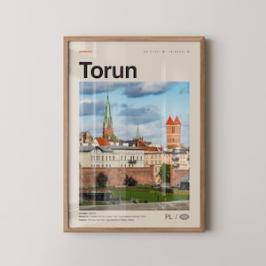 Torun Print, Toruń Wall Art, Toruń Poster, Toruń Photo, Toruń Wall Décor, Toruń Map, Poland