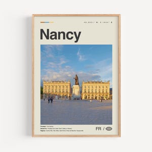Nancy Print Schwarzweiß, Nancy Wandkunst, Nancy Poster, Nancy Foto, Nancy Wanddekoration, Nancy Karte, Frankreich