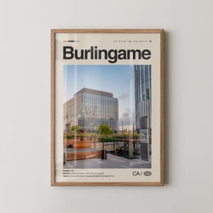 Burlingame Print California, Burlingame Wall Art, Burlingame Poster, Burlingame Photo, Burlingame Avenue, Coyote Point Recreation Area