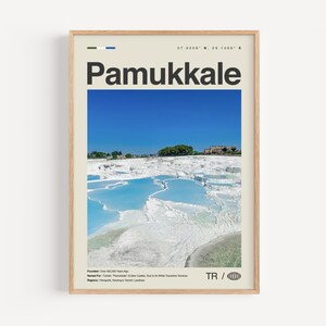 Pamukkale Print Schwarzweiß, Pamukkale Wandkunst, Pamukkale Poster, Pamukkale Foto, Pamukkale Wanddekor, Pamukkale Karte, Türkei