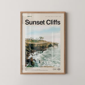 Sunset Cliffs Print California, Sunset Cliffs Wall Art, Sunset Cliffs Poster, Sunset Cliffs Photo, Sunset Cliffs Natural Park, Ocean