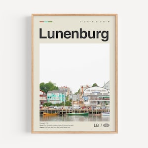 Lunenburg Print Schwarzweiß, Lunenburg Wandkunst, Lunenburg Poster, Lunenburg Foto, Lunenburg Dekor, Lunenburg Karte, Nova Scotia, Kanada