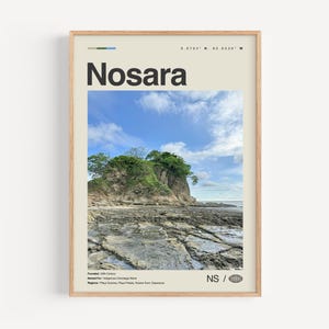 Nosara Print Schwarzweiß, Nosara Wandkunst, Nosara Poster, Nosara Foto, Nosara Wanddekor, Nosara Karte, Costa Rica