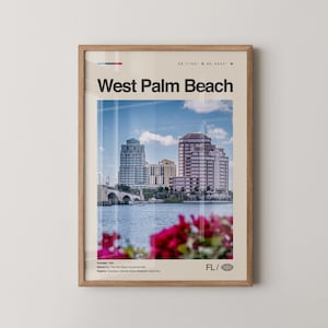 West Palm Beach Print Florida, West Palm Beach Wall Art, West Palm Beach Poster, West Palm Beach Photo, Clematis Street, The Square,