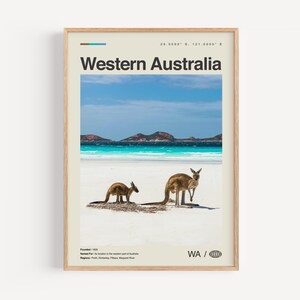 Western Australias Druck Schwarzweiß, Western Australias Wandkunst, Western Australias Poster, Western Australias Foto