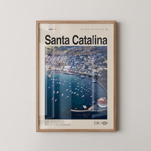 Santa Catalina Print California, Santa Catalina Wall Art, Santa Catalina Poster, Santa Catalina Photo, Avalon Bay, Descanso Beach, Catalina