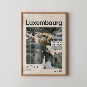 Luxembourg Print No 2, Luxembourg Wall Art, Luxembourg Poster, Luxembourg Photo, Luxembourg Wall Décor, Luxembourg Map