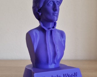 Virginia Woolf Bust - 3D figurine of the famous British writer for literature lovers