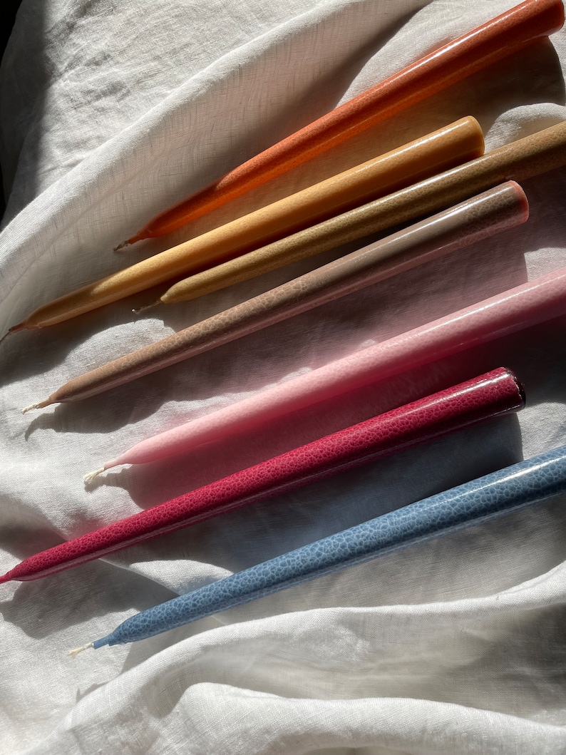 Dripless Taper Candles, Long Burn Time, Nontoxic, Stearin Based Etsy